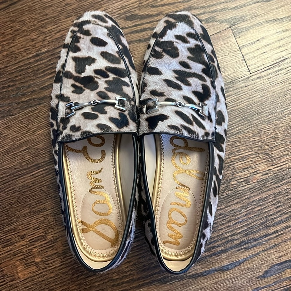 Sam Edelman Loraine loafer black and gray cheetah print
